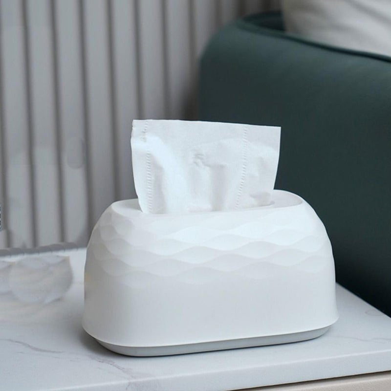 Kytaste Tissue Box with Adhesive Sticker, Tissue Box Organizer Desk Office, Facial Tissues Holder Rectangle for Bedroom Car Decoration, (Pack of 1, Multi Colour) - Image 1