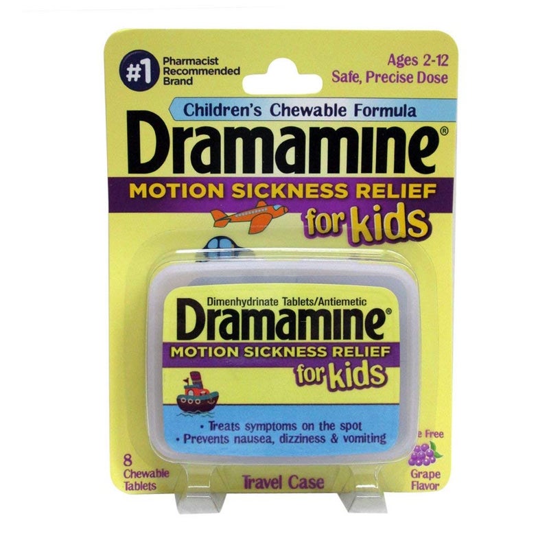 Dramamine Motion Sickness Relief for Kids Grape Flavor8 Count Pack of 2 - Image 3