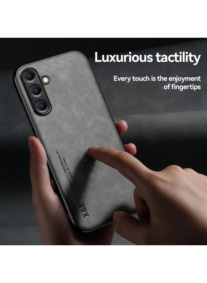 S-TOP Case For Samsung Galaxy M35 Skin Feel Magnetic Leather Back Phone Case - Image 4