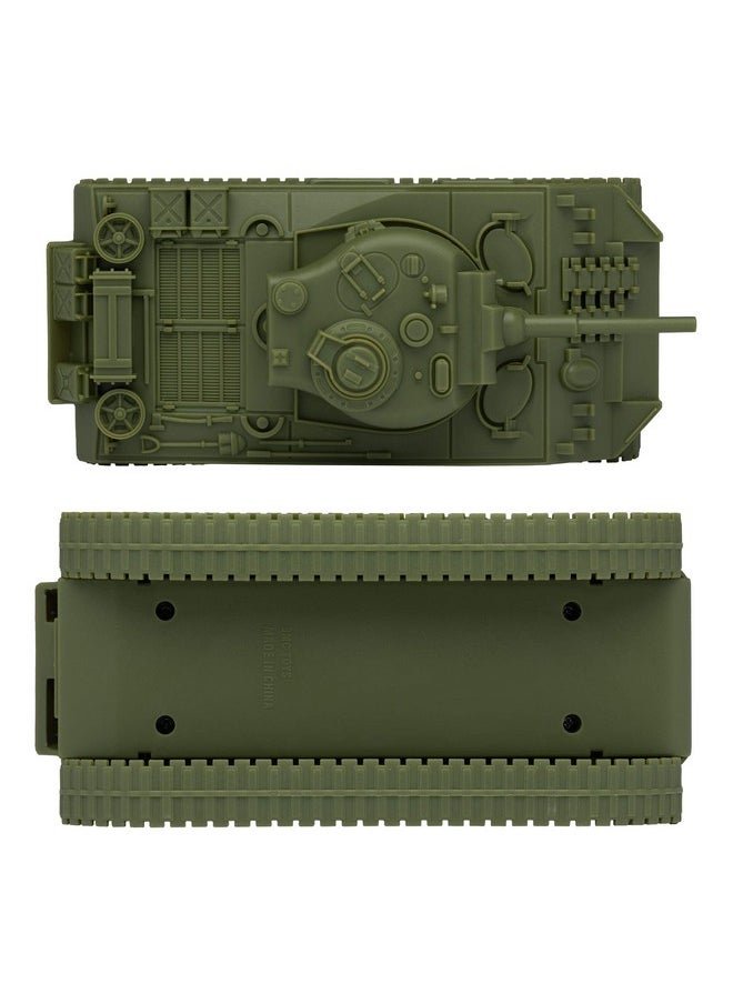 BMC Toys BMC WW2 Sherman M4 Tank - OD Green 1:32 Military Vehicle for Plastic Army Men  - Image 3
