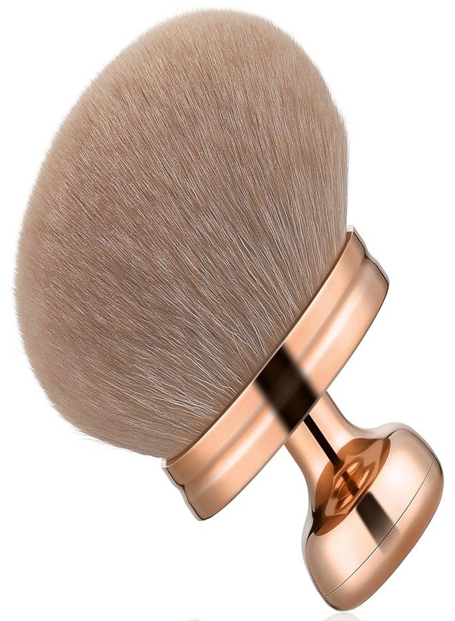 KINGMAS Extra Large Body Makeup Brush for Self Tanner, Self Tan Back Applicator, 66mm Wide-headed Kabuki Brush for Bronzers Blend Self Tanning Applicator, Oval Face Leg Makeup Brush (Rose-Gold) - Image 1