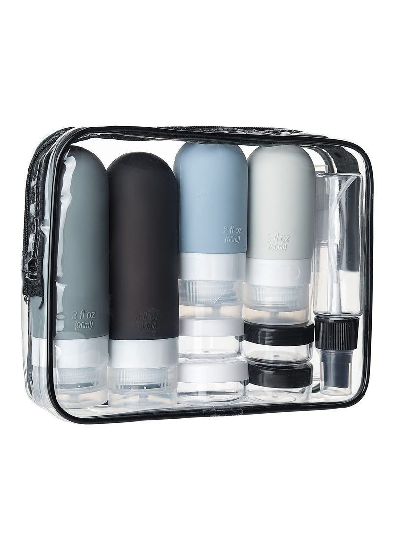 Fanski 16 Pack Travel Bottles Set - TSA Approved Leak Proof Silicone Squeezable Containers for Toiletries, Conditioner, Shampoo, Lotion & Body Wash Accessories - Image 1