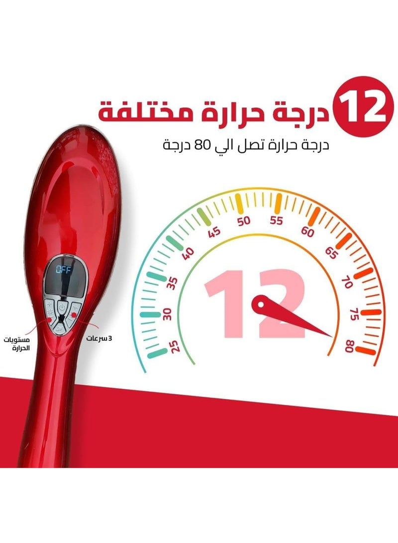 فرشاة فرد وتجفيف شعر بتدفق أيوني، و3 أوضاع للهواء وتحكم في درجة الحرارة - Image 3