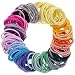 Expressions 216pc 4mm Bright Solids Stripes Hair Ties No Metal Durable Ponytail Holders for Thick Curly All Hair Types Elastic Hair Bands for Women Girls DamageFree Soft - Image 2