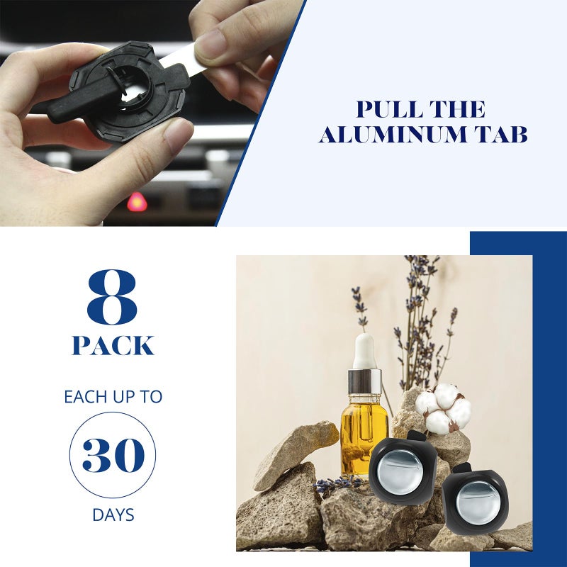 DRIVEJOY Car Air Freshener Vent Clips, 8 Pack, Provides Long-Lasting Scent, Up to 240 Days, Odor Eliminator (New Car Scent) - Image 2