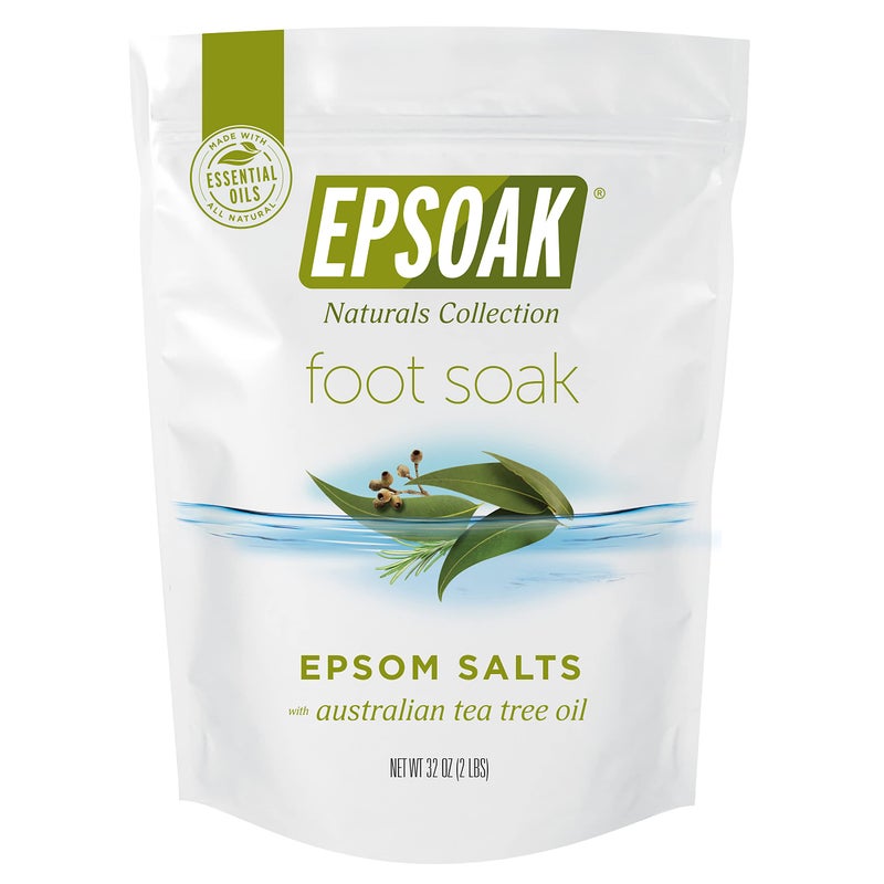 Epsoak Tea Tree Oil Foot Soak with Epsoak Epsom Salt - 2 Pound Value Bag - Made in The USA - Image 1