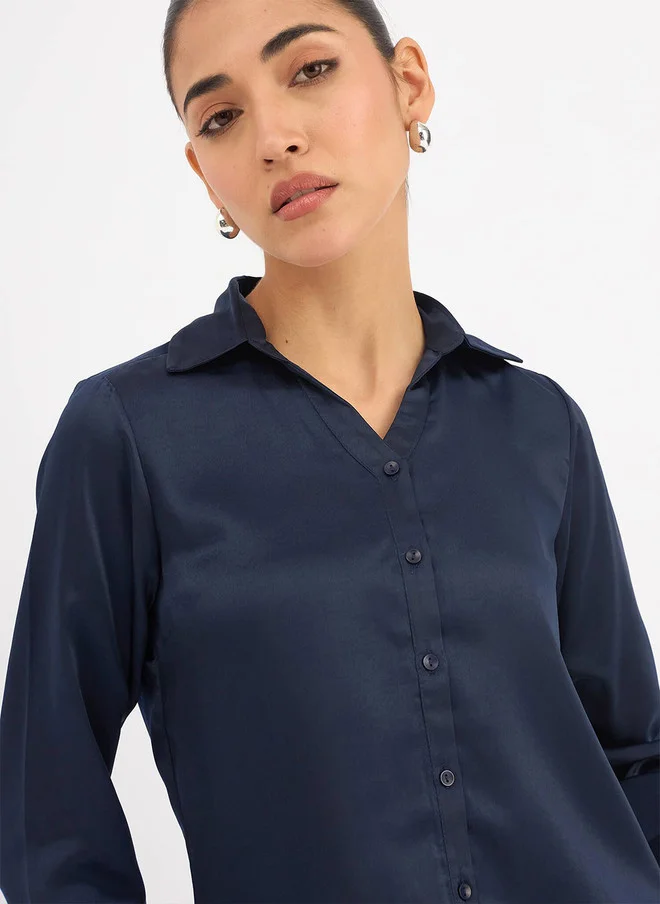 Salt Attire SALT ATTIRE Women Opaque Solid Party Shirt