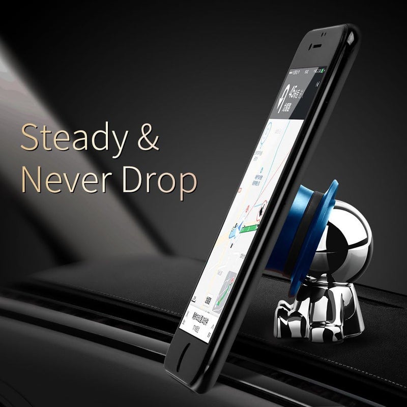 Aokway Magnetic Car Phone Holder Mount with Blue Hat Design - Image 2