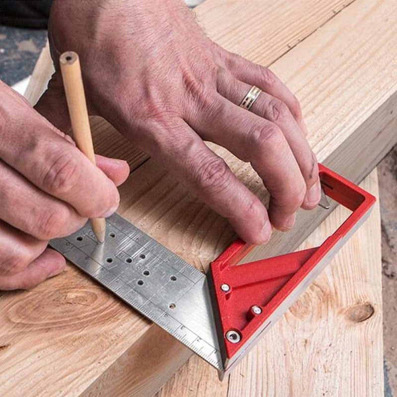 40CM Stainless Steel Square Ruler 45 90 Degree Multi Angle Marking Tool For Woodworking DIY - Image 3