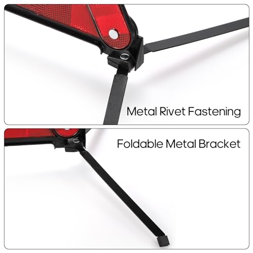 Fasmov 3 Pack Triangle Warning Frame Triangle Emergency Warning Triangle Reflector Safety Triangle Kit, Emergency Triangle for Vehicles, Car Road Reflective Kit - Image 4