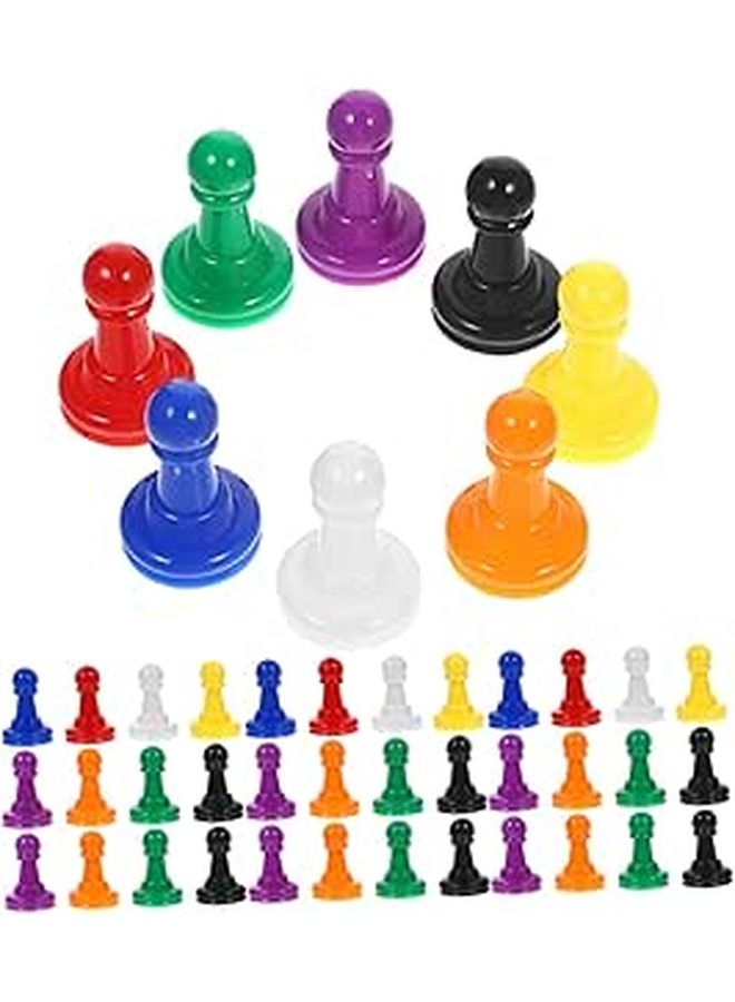 80 Pcs Plastic Game Tokens Replacement Pawns For Board Games Chess Lightweight Portable - Image 1