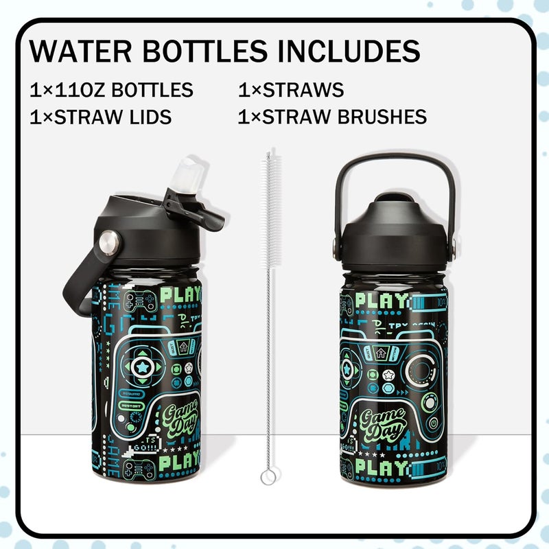Oruiji Boys Bento Box for Kids Lunch Box Set for Boys with 6 Compartment,Stainless Steel Water Bottle,Lunch Bag,Ice Pack Set Back to School Supplies Birthday Gift for Kids 5-12 - Image 5