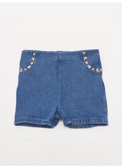 Baby Girl Jean Short With Waist Elastic