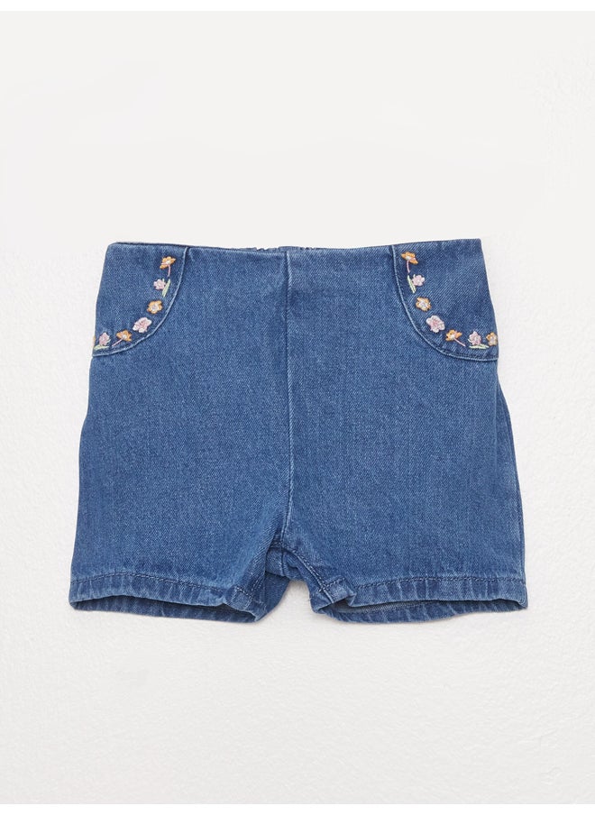 LC WAIKIKI - Baby Girl Jean Short With Waist Elastic - Image 1