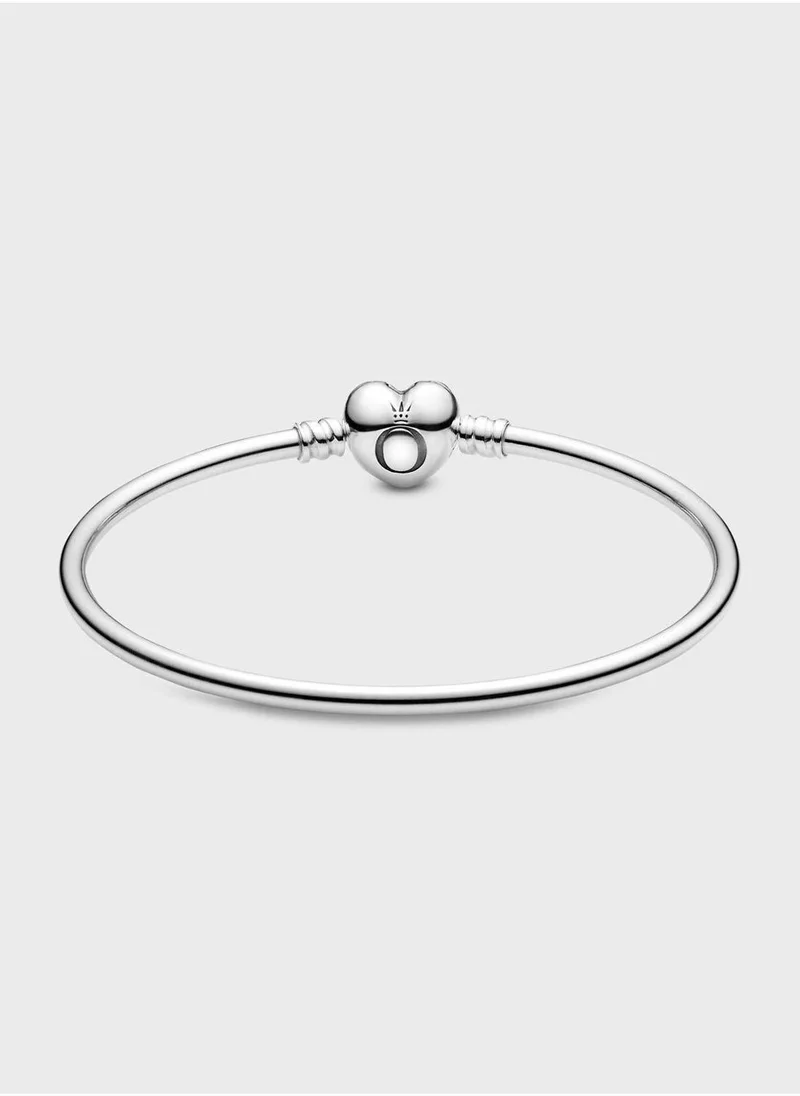 Pandora  Pandora Moments Heart Clasp Bangle for Women | Best Price UAE