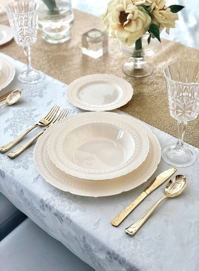 OCCASIONS FINEST PLASTIC TABLEWARE " OCCASIONS " 480 pieces Disposable Heavyweight Plastic Silverware (120 knives, 120 spoons, 240 forks, Gold Coated) - Image 5