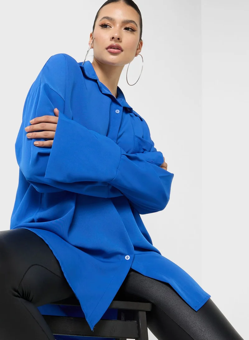 boohoo Pocket Detail Shirt