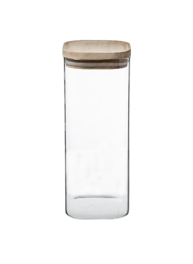 Five Simply Smart 3-Piece Hermet Stackable Glass Jar Set Clear and Beige 11.5 x 27 x 23.2 cm 179623 - Image 3