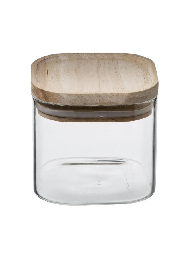 Five Simply Smart 3-Piece Hermet Stackable Glass Jar Set Clear and Beige 11.5 x 27 x 23.2 cm 179623 - Image 5