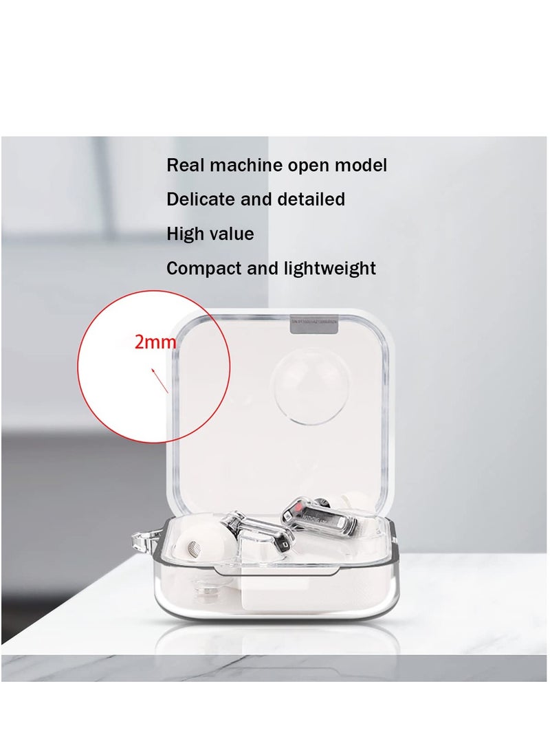 Silicone Case for Nothing Ear (2) Protective Cover with Carabiner (Clear)  - Image 3