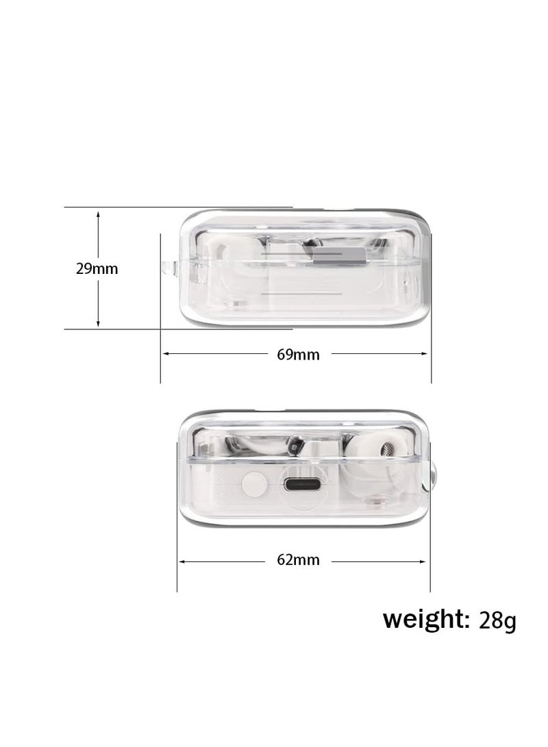 Silicone Case for Nothing Ear (2) Protective Cover with Carabiner (Clear)  - Image 5