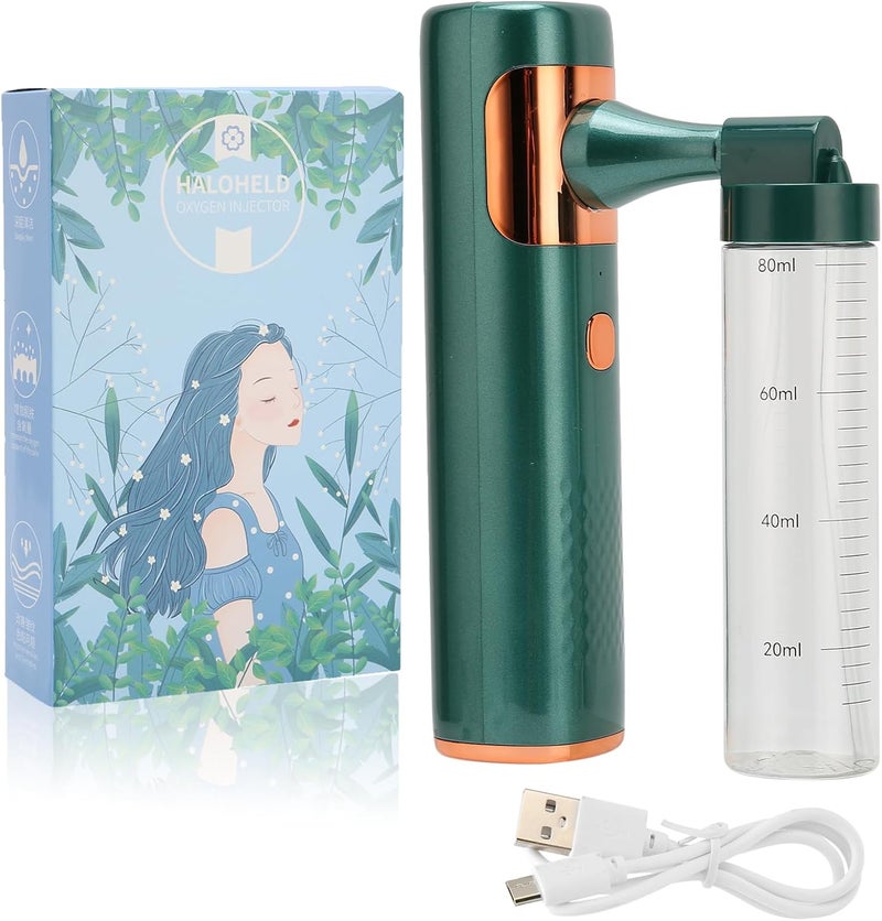 klarako Nano Steam Gun,Face Moisturizing,Nano Facial Mister,Mini Cool with Large Capacity,Handheld Atomizer Sprayer, 1000mAh Electric Fogger Machine for Home Office School(Dark Green) - Image 1