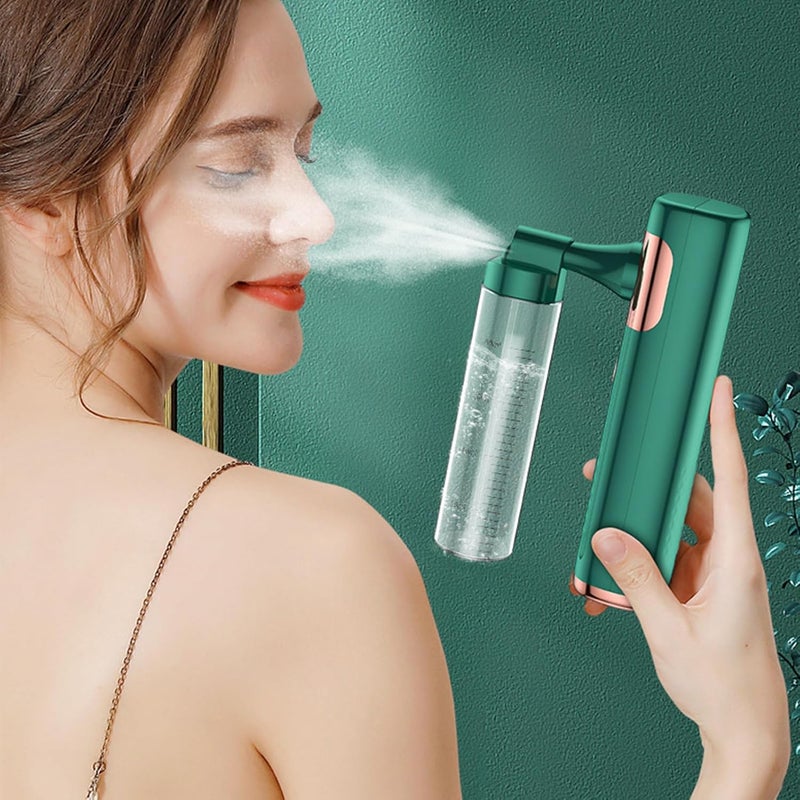 klarako Nano Steam Gun,Face Moisturizing,Nano Facial Mister,Mini Cool with Large Capacity,Handheld Atomizer Sprayer, 1000mAh Electric Fogger Machine for Home Office School(Dark Green) - Image 4