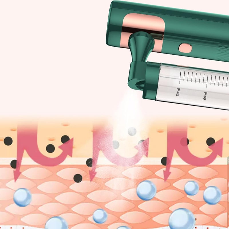 klarako Nano Steam Gun,Face Moisturizing,Nano Facial Mister,Mini Cool with Large Capacity,Handheld Atomizer Sprayer, 1000mAh Electric Fogger Machine for Home Office School(Dark Green) - Image 5