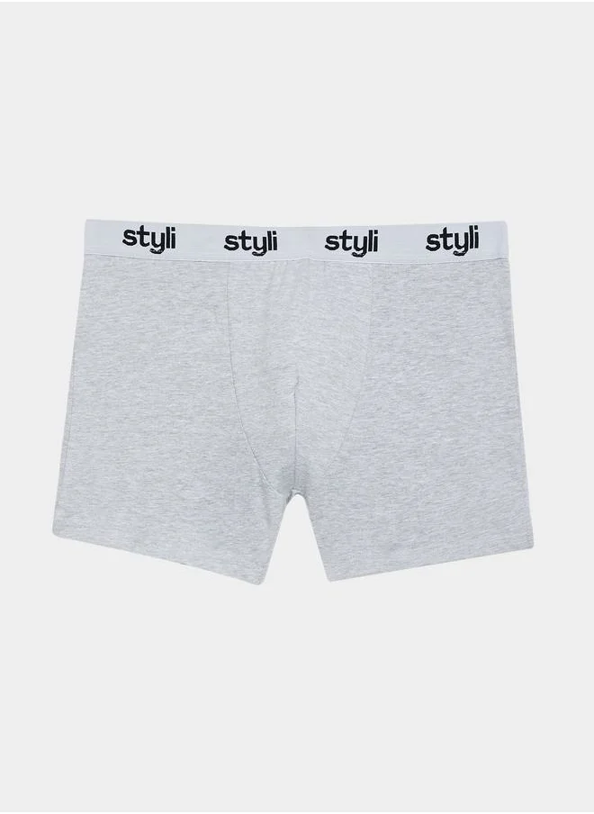 Styli Pack of 5 - Cotton Stretch Solid Trunks