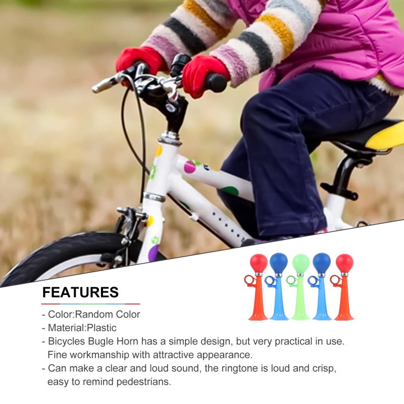 5 Pcs Bike Horn Set Wear Resistant Plastic Handlebar Horns For Mountain And Road Bicycles - Image 4