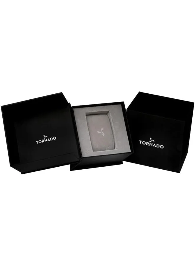 TORNADO Tornado Men's Japan Quartz Movement Watch, Analog Display and Stainless Steel Strap - T8007-TBTC, Silver
