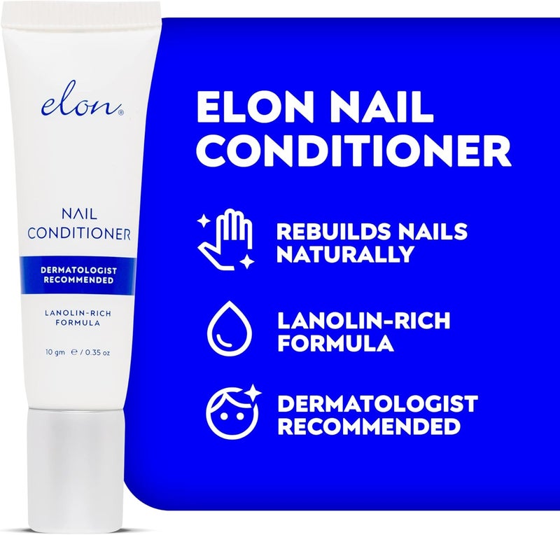 Elon Lanolin-Rich Nail Conditioner - Strengthens Nails & Protects Cuticles (10g Tube) - Image 2
