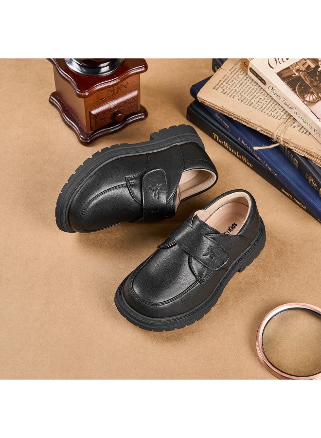 Red Dragonfly Kids Autumn Children's Shoes Big Kids Black Girls Soft Sole Student Boys Leather Shoes Q53ad004 Black Size 36 - Image 2