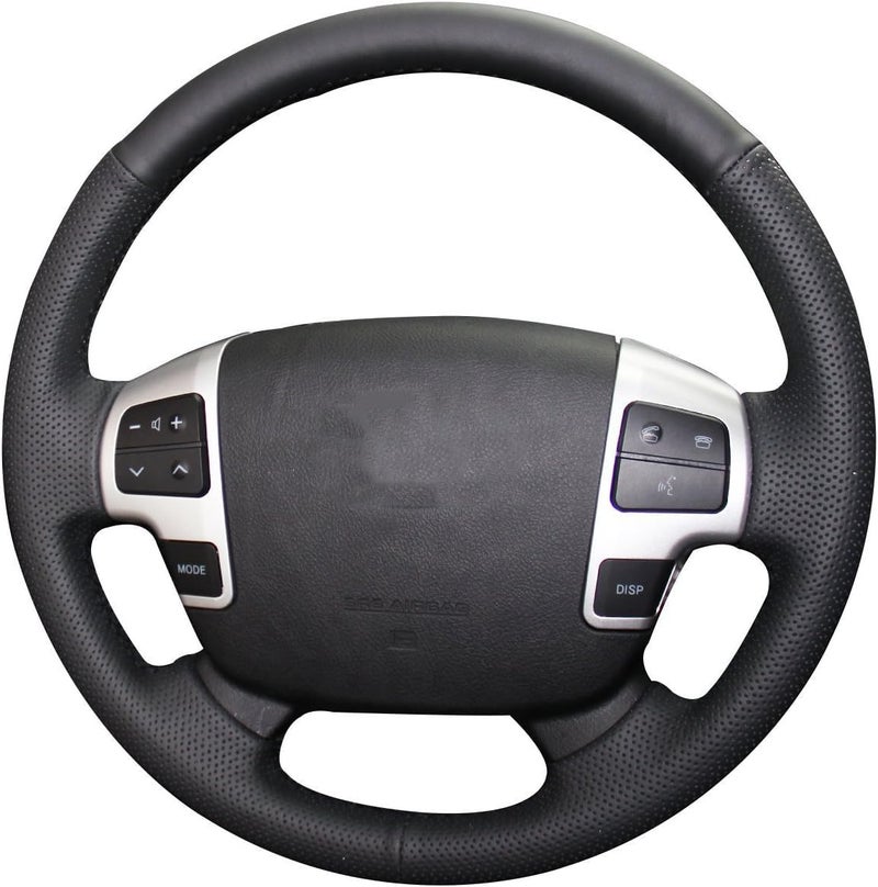 Loncky Genuine Leather Auto Custom Steering Wheel Covers for Toyota Land Cruiser 20082015 Tundra 2007 2008 2009 2010 2011 2012 2013 Sequoia 2008 2009 2010 2011 2012 2013 Accessories