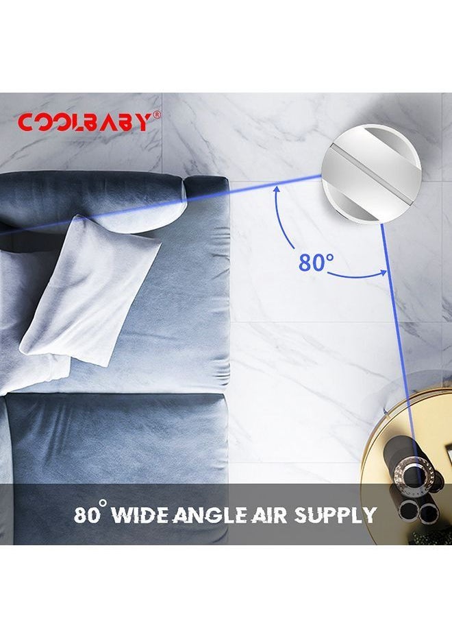 Cool Baby - Adjustable bladeless fan ultra-quiet air purification tower fan remote control cycle(Blue) - Image 1