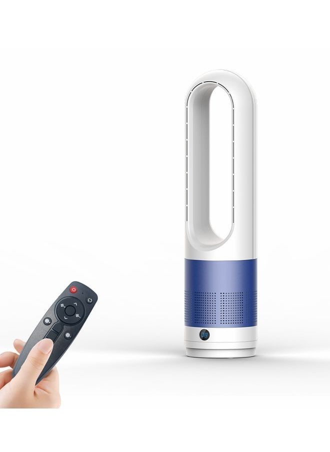 Cool Baby - Adjustable bladeless fan ultra-quiet air purification tower fan remote control cycle(Blue) - Image 1