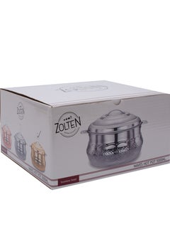 ZOLTEN Stainless Steel Waves Hotpot With Nakshi Bottom 5 Liters Gold Colour  - Image 3