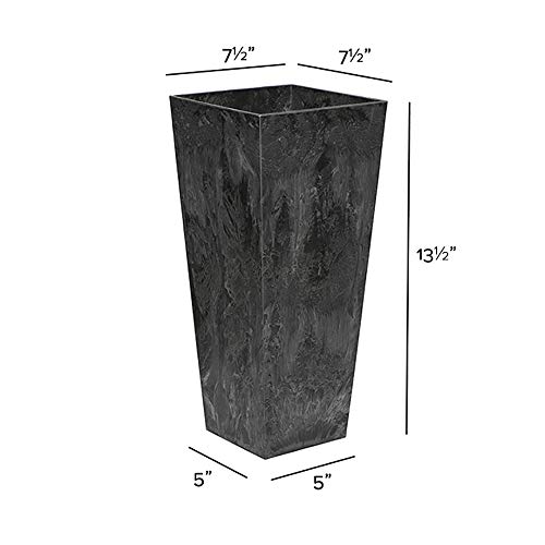 Root & Vessel, Ella Tall Planter, Black, 13.5" - Image 4