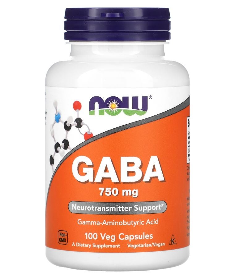 now GABA 750 mg 100 Veg Capsules
