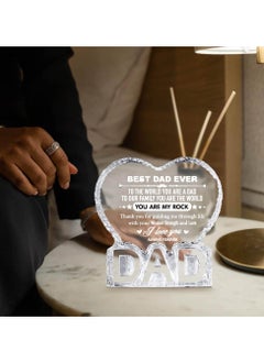 PRINTSHOP4ME Father's Day Heart-Shaped Crystal Keepsake for Dad - Dad Engraved Father's Day Gift - Dad's Birthday Gifts from Daughter and Son - Gifts for Dad - Dad Appreciation Gifts - Gift for Daddy  - Image 5