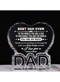 PRINTSHOP4ME Father's Day Heart-Shaped Crystal Keepsake for Dad - Dad Engraved Father's Day Gift - Dad's Birthday Gifts from Daughter and Son - Gifts for Dad - Dad Appreciation Gifts - Gift for Daddy  - Image 2