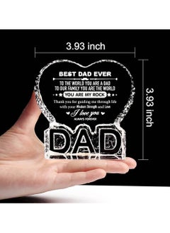 PRINTSHOP4ME Father's Day Heart-Shaped Crystal Keepsake for Dad - Dad Engraved Father's Day Gift - Dad's Birthday Gifts from Daughter and Son - Gifts for Dad - Dad Appreciation Gifts - Gift for Daddy  - Image 3