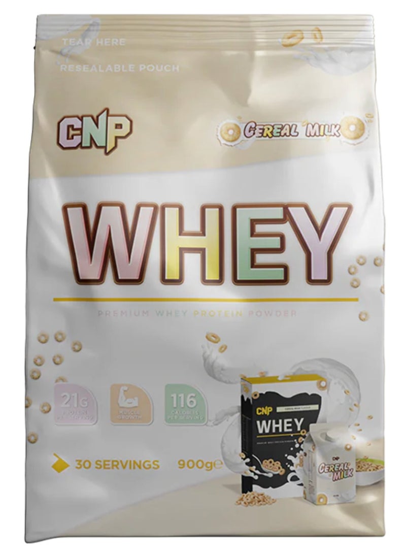 سي إن بي بروتين مصل اللبن الممتاز المعزول 900 جرام (حليب الحبوب) 25 جرام بروتين لكل حصة، قليل الدسم والسكر