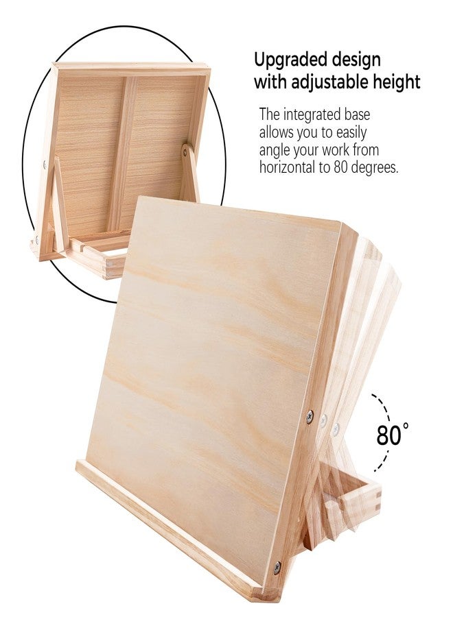 koseibal Art Easel for Painting, Tabletop Wooden Easel Stand，Adjustable Angle Portable Easel for Canvas, Ipad, Book, Artwords Display （2 Pack） - Image 4