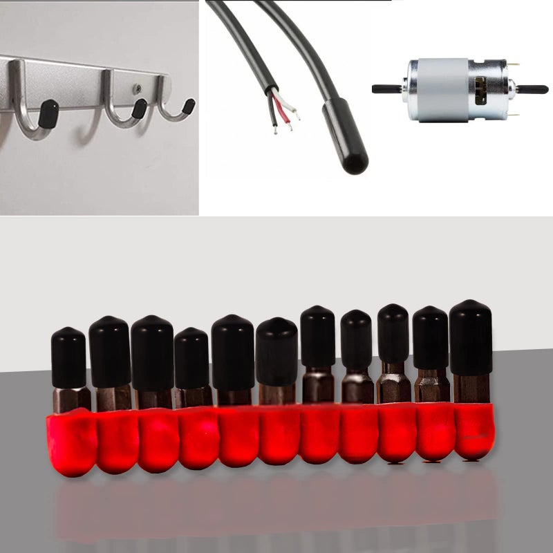 Aleric Rubber End Caps - 60pcs Flexible Screw Thread Protector Covers Rubber Bolt Covers Caps for Metal Tube Rod in 6 Sizes 2mm,3mm,6.5mm,8mm,10mm,12mm - Image 5