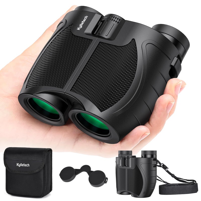 Kylietech Compact Binoculars for Adults Kids, 12x25 Binoculars Lightweight - Image 1