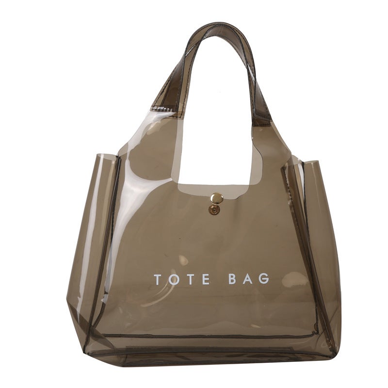 PVC Women's Fashion Shoulder Tote Bag with Magnetic Closure - Image 1