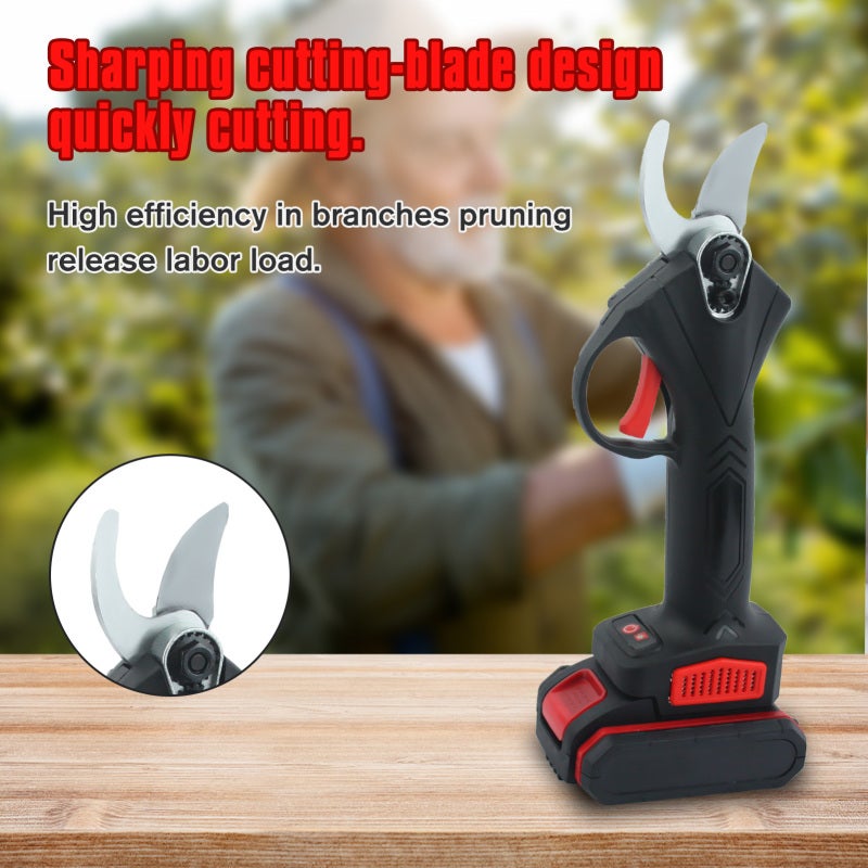 Cordless Electric Pruning Shears: 21V 1500mAh 2 Batteries, Sharp Corrosion-Resistant Blade, High Efficiency, Portable Ergonomic Handle - 30mm Opening for Garden Pruning, Fruit Picking, Outdoor Branch - Image 2