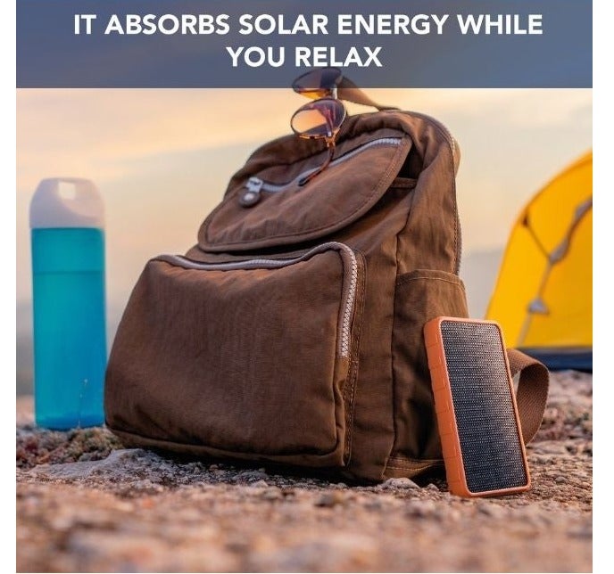 Cellularline Solar 10000 Power Bank 10000mAh, Portable Charger with Solar Panel, 20W USB-C Power Delivery & 18W Fast Charge, IP54 Water & Dust Resistant – Orange - Image 5