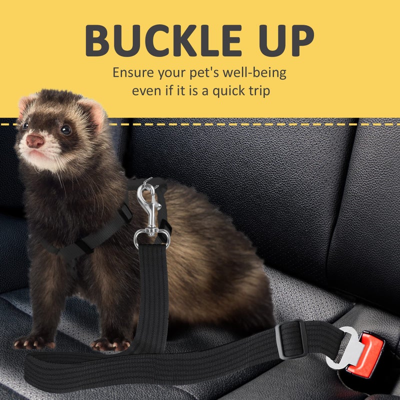 SunGrow Dog Seat Belt for Car, Adjustable Nylon Pet Seatbelt, Supports All Cars, Dog Car Leash Seat Belt, Seatbelt for Dogs, Cats & Ferrets Travel Harness - Image 3